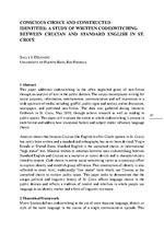 Conscious choice and constructed identities a study of written codeswitching between Crucian and standard English in St. Croix